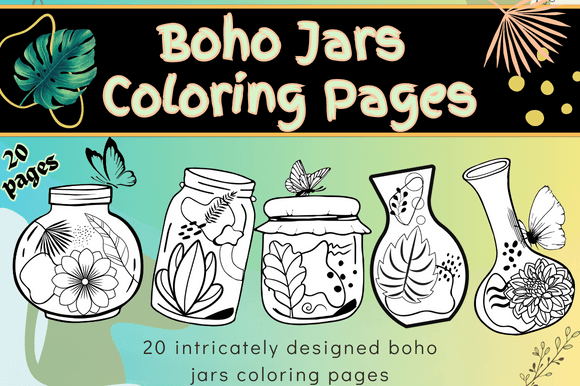 A Boho Jar Graphics Set Built for Crafting