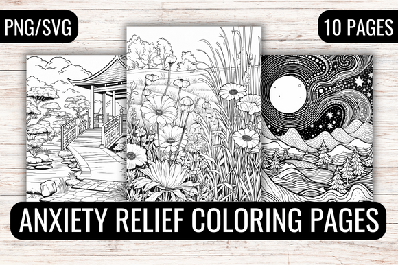 A Crafter's Review: Anxiety Relief Coloring Pages for Adults Graphics