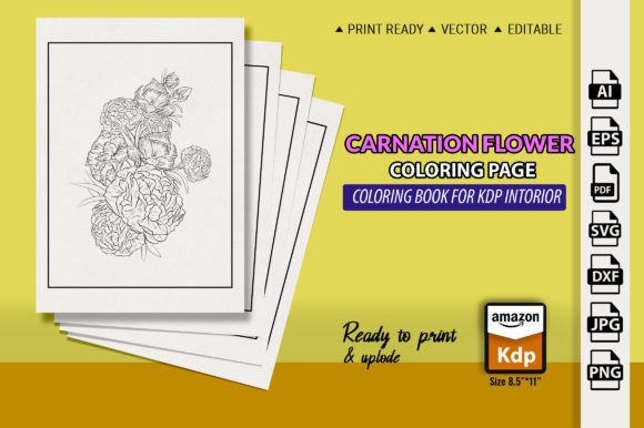 A Practical Review of Carnation Flower Graphics for Commercial Coloring Pages