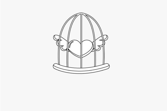 A Wedding Symbol Graphic for Timeless Branding and Coloring Pages