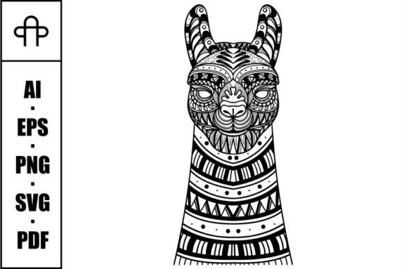 An Alpaca Mandala Graphic for Elevated Brand Identity