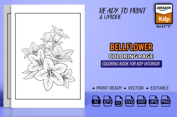 Bellflower Art Graphics: Elegant Coloring Pages for Creative Projects