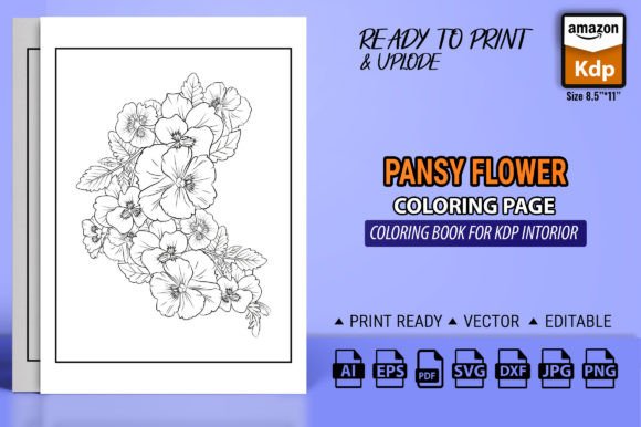 Expert Review: Pansy Flower Coloring Graphics for Product Creation