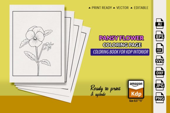 Floral Graphics: Crafting with a Pansy Coloring Page