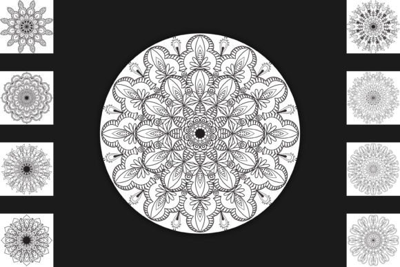 Lace Mandala Graphics for Premium Coloring Pages & Content