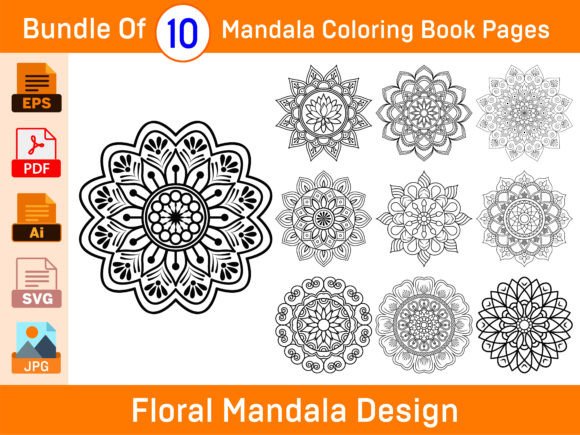 Mandala Coloring Graphics for Editorial Flow and Visual Calm
