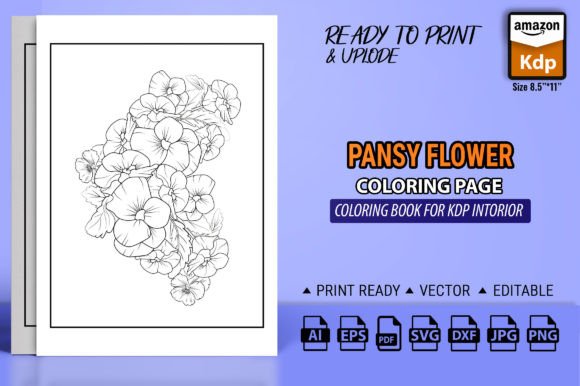 Pansy Flower Tattoo Designs for Embroidery Projects