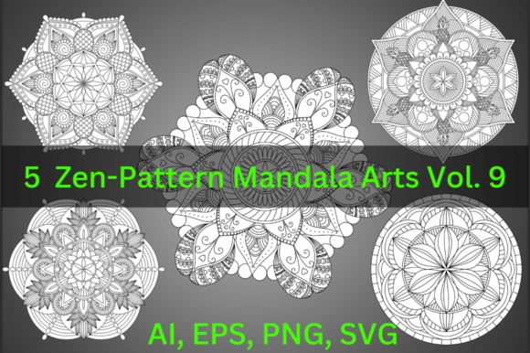 Zentangle Mandala Vol. 9 for Creative Digital Products